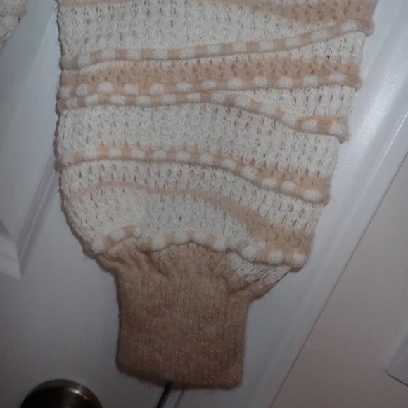 By Anthropologie Open-Stitch Checkered Sweater size S - Picture 9 of 14